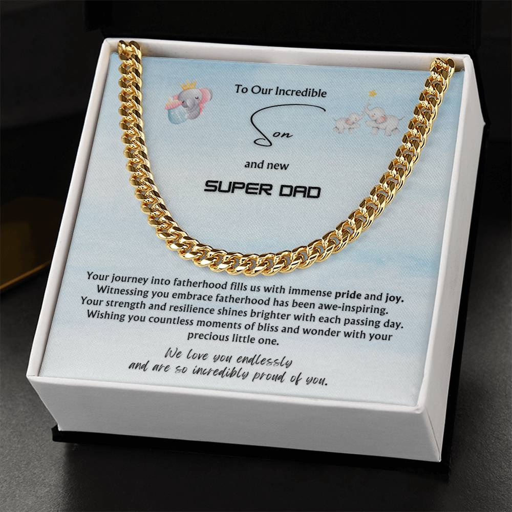 To OUR Incredible Son from Multiple Parents | Classy Cuban Chain | NEW dad | Father's Day Gift