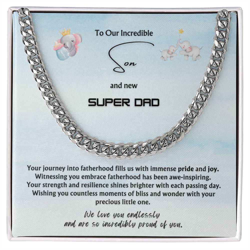 To OUR Incredible Son from Multiple Parents | Classy Cuban Chain | NEW dad | Father's Day Gift