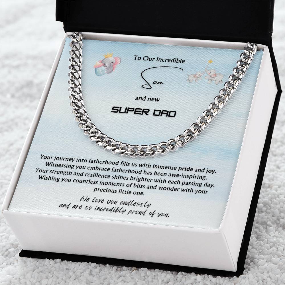 To OUR Incredible Son from Multiple Parents | Classy Cuban Chain | NEW dad | Father's Day Gift
