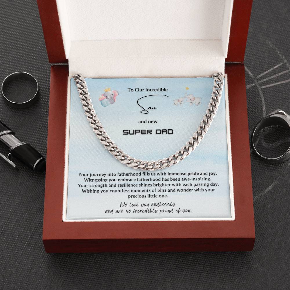 To OUR Incredible Son from Multiple Parents | Classy Cuban Chain | NEW dad | Father's Day Gift