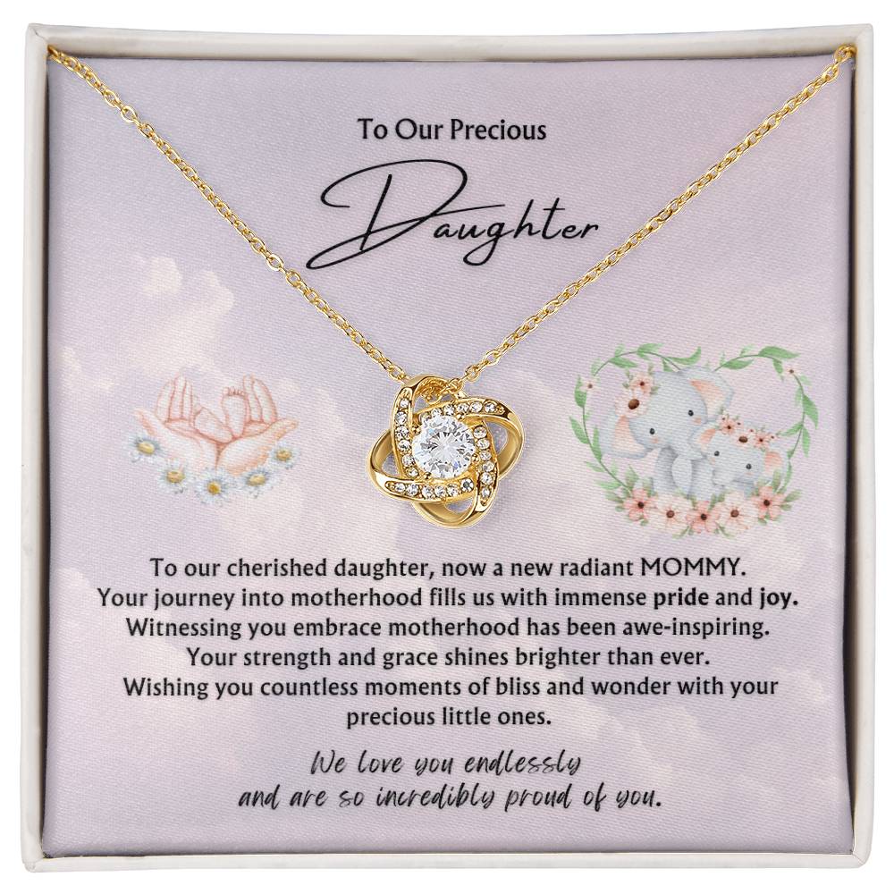 To Our Precious Daughter from Parents | Eternal Hope Pendant | New Babies | Multiples | Twins | New Mommy | Mother's Day Gift