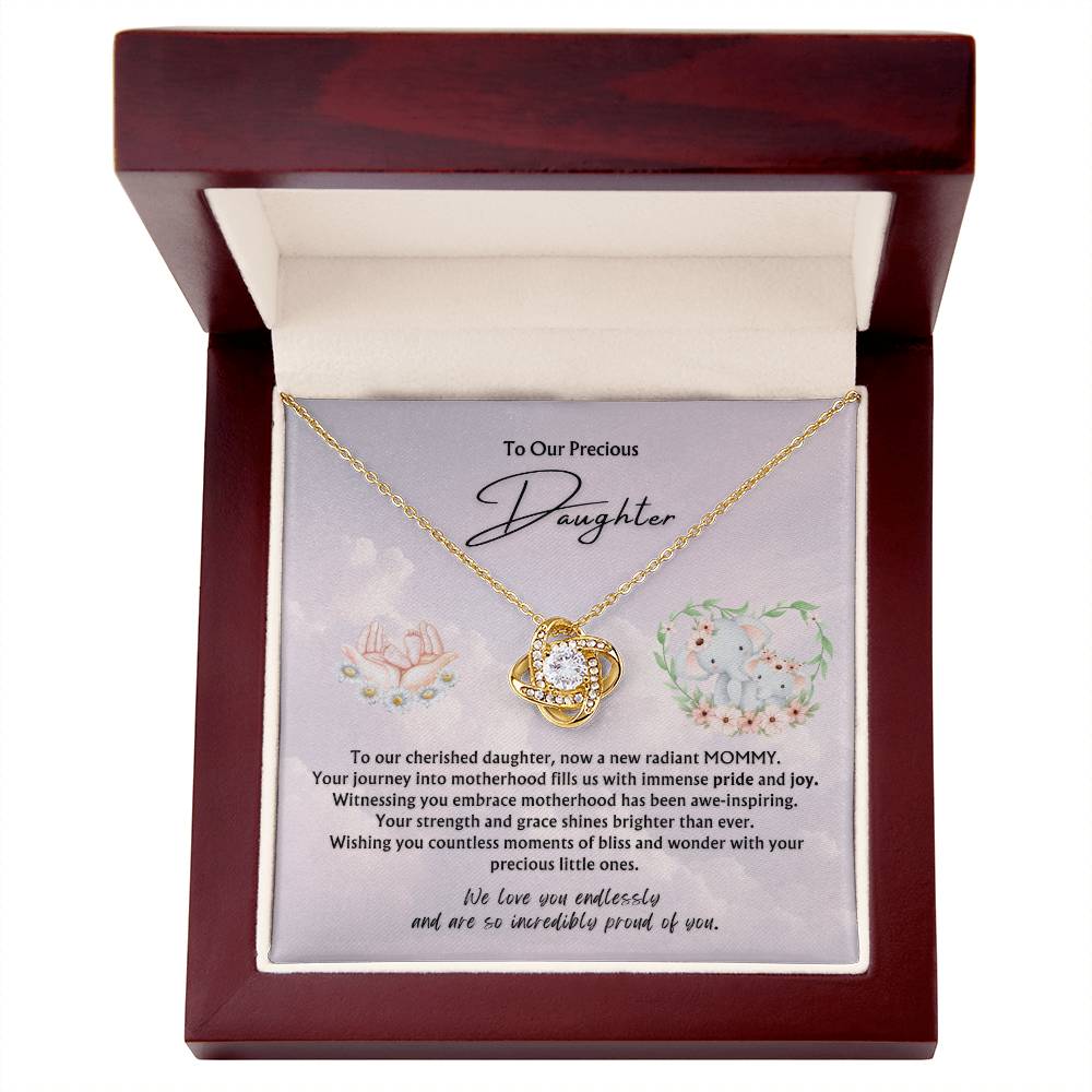 To Our Precious Daughter from Parents | Eternal Hope Pendant | New Babies | Multiples | Twins | New Mommy | Mother's Day Gift