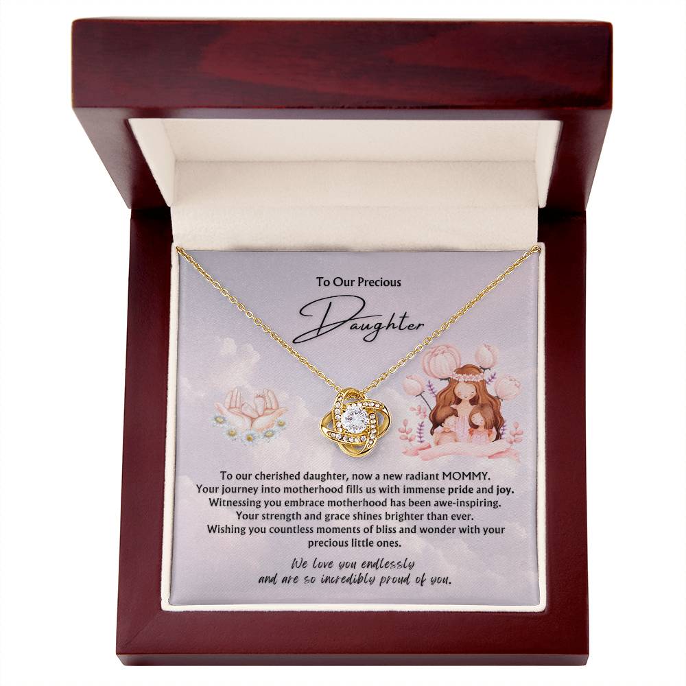 To Our Precious Daughter from Parents | Eternal Hope Pendant | New Babies | Multiples | Twins | New Mommy | Mother's Day Gift