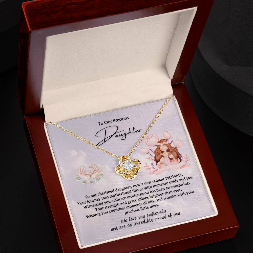 To Our Precious Daughter from Parents | Eternal Hope Pendant | New Babies | Multiples | Twins | New Mommy | Mother's Day Gift