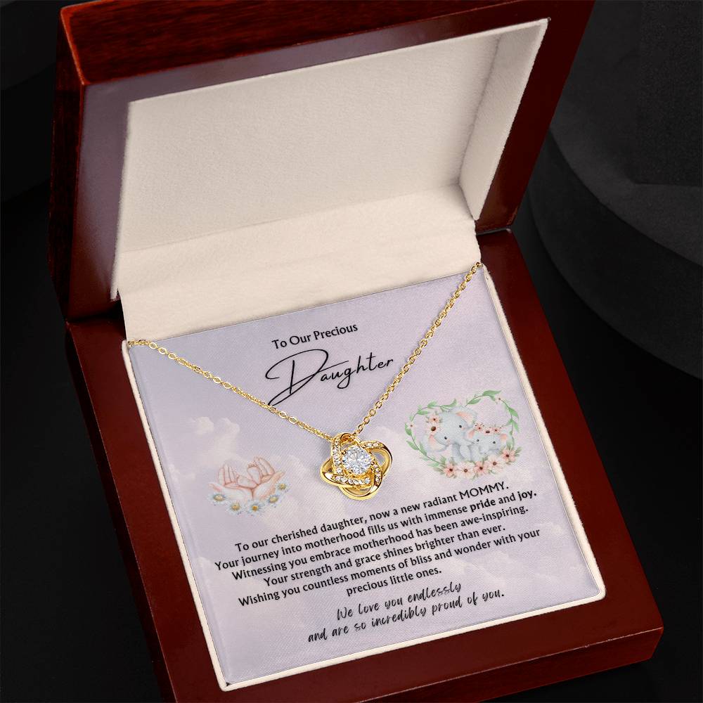 To Our Precious Daughter from Parents | Eternal Hope Pendant | New Babies | Multiples | Twins | New Mommy | Mother's Day Gift
