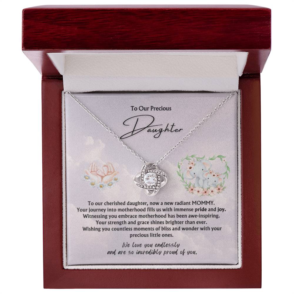 To Our Precious Daughter from Parents | Eternal Hope Pendant | New Babies | Multiples | Twins | New Mommy | Mother's Day Gift