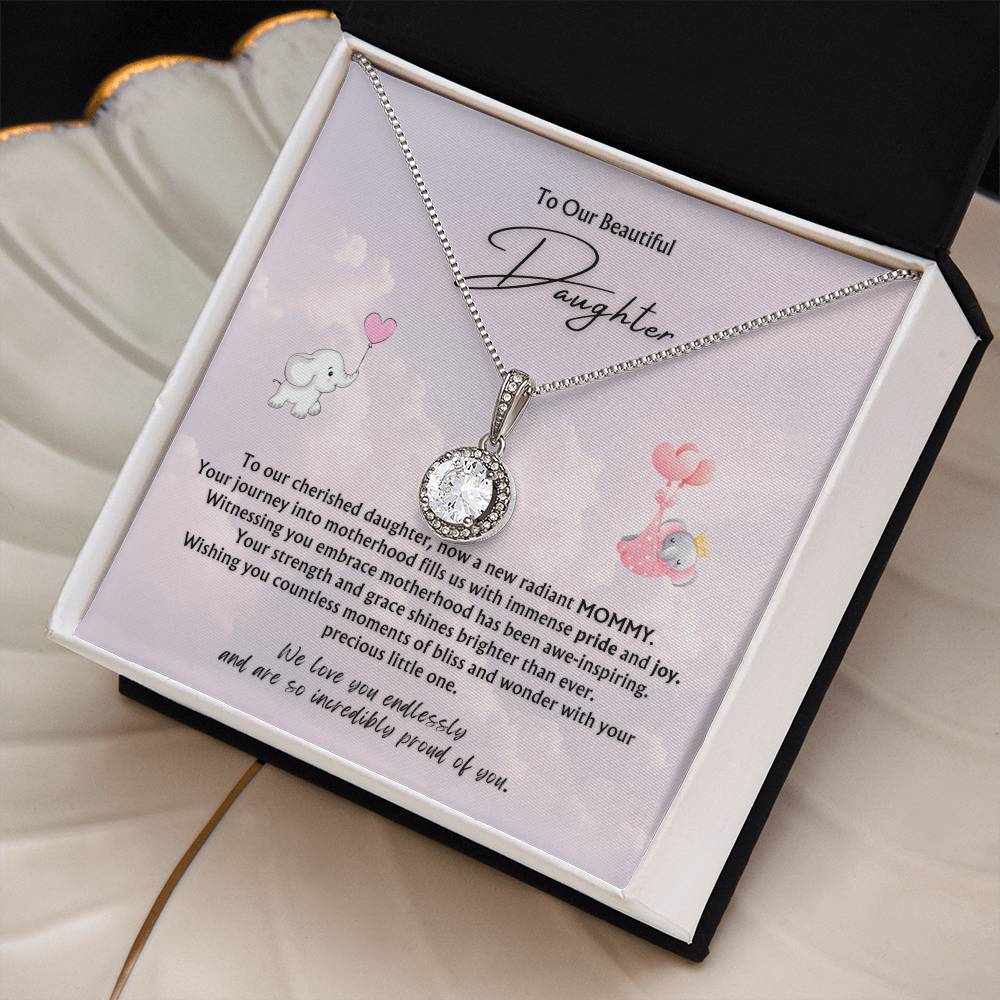 To Our Beautiful Daughter from Parents | Eternal Hope Pendant | New Baby | New Mommy | Mother's Day Gift