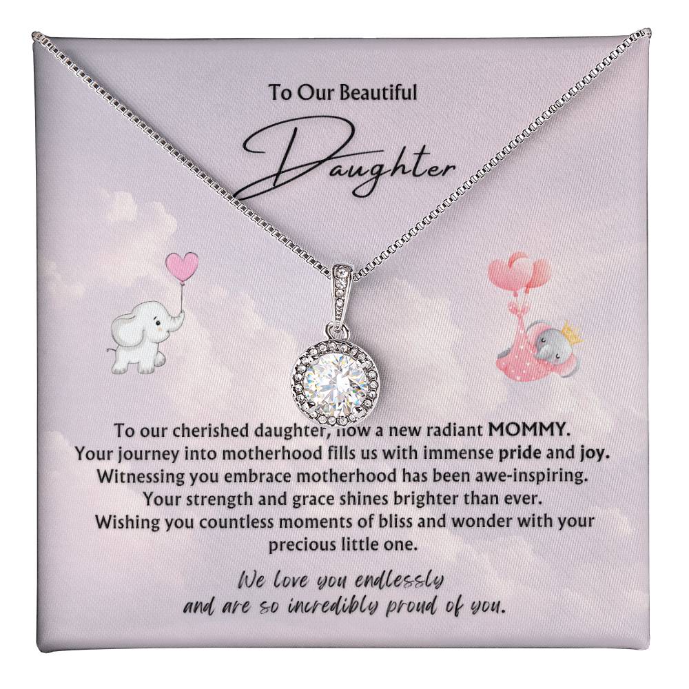To Our Beautiful Daughter from Parents | Eternal Hope Pendant | New Baby | New Mommy | Mother's Day Gift