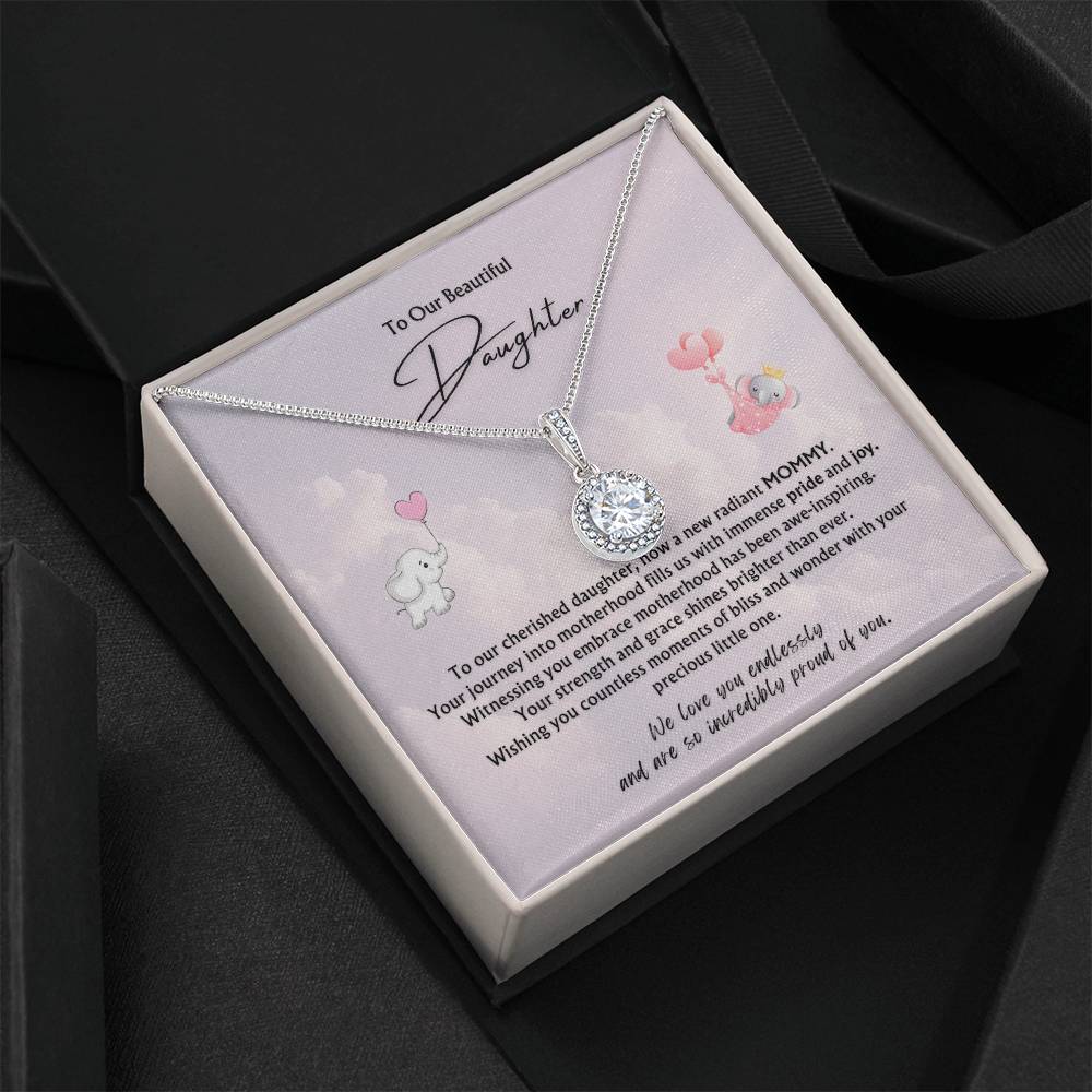 To Our Beautiful Daughter from Parents | Eternal Hope Pendant | New Baby | New Mommy | Mother's Day Gift