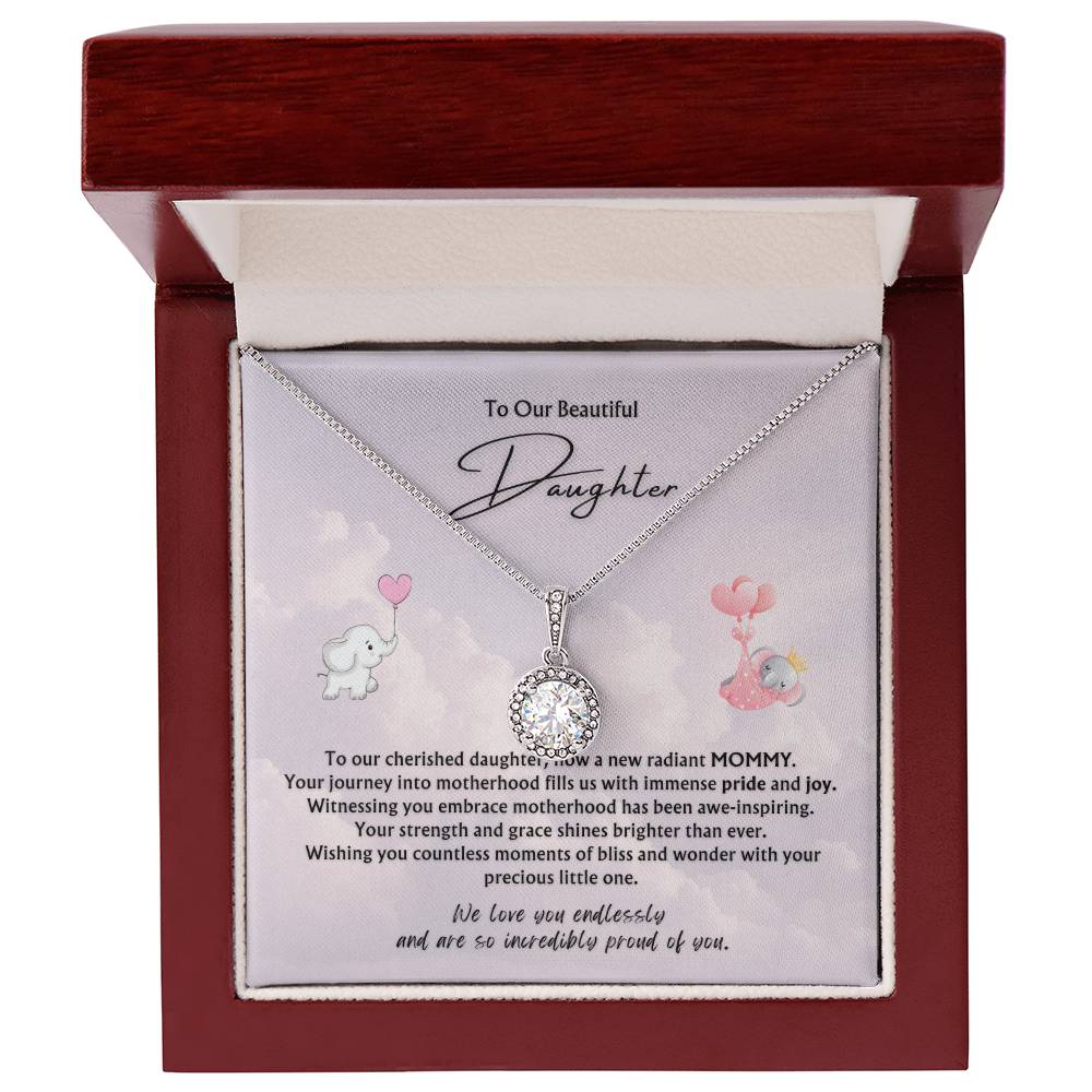 To Our Beautiful Daughter from Parents | Eternal Hope Pendant | New Baby | New Mommy | Mother's Day Gift