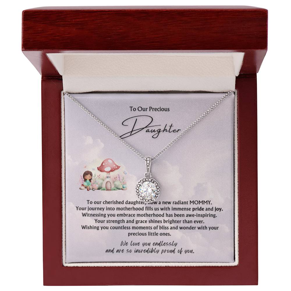 To Our Precious Daughter from Parents | Eternal Hope Pendant | New Babies | Multiples | Twins | New Mommy | Mother's Day Gift